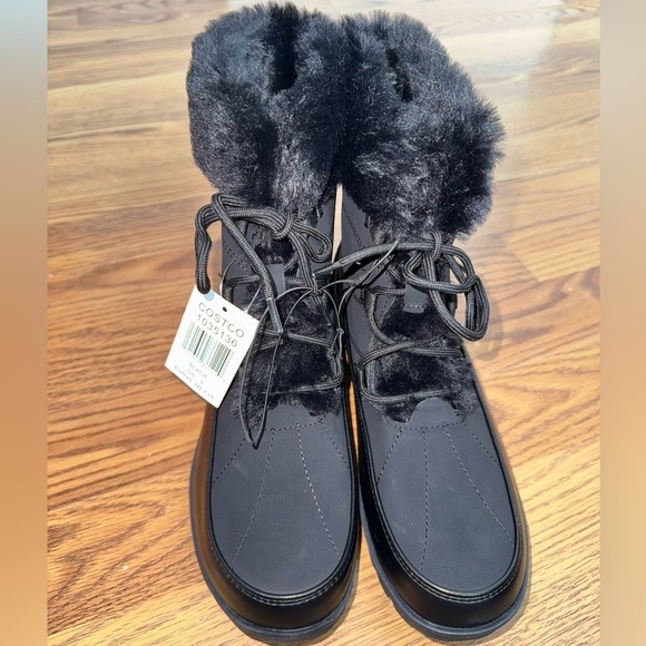 JBU Colorado black faux fur, water resistant, memory foam boots woman size 9 - Picture 5 of 13
